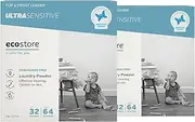 [Ecostore] Ultra Sensitive Laundry Powder 1kg x 2, Formulated For Sensitive Skin, Fragrance Free, Allergy And Asthma Friendly, Dermatalogically Tested And Sensitive Choice® Approved