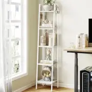 Ladder Shelf, Bookshelf Bookcase, Freestanding Corner Storage Shelve with 2