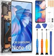 TFT for Samsung Galaxy Note 10 Screen Replacement - for Samsung Note10 LCD Display Touch Screen for Galaxy N910 SM-N970F N970U N970U1 Digitizer Glass Assembly with Frame (Black) (Black)
