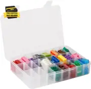 24 Grids Clear Plastic Organizer Box with Adjustable Dividers, Plastic Organizer