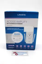 Linksys RE6700 Amplify Dual Band High-Power Wi-Fi Gigabit Range Extender with...