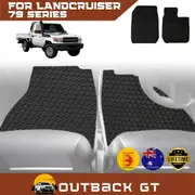 6D Diamond Car Floor Mats for Toyota LandCruiser 79 Series Single Cab 2012-Current Front Set - Heavy Duty Carpet Liner