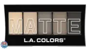 L.A. COLORS 5 Color Matte Eyeshadow Palette, Nude Suede CEM480