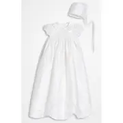 Little Things Mean a Lot Dupioni Silk Christening Gown