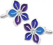 [CONGARTENO] Flower Mens Cufflinks Tuxedo Studs for Men Metal Suit Cufflinks Set Tuxedo Shirt Studs