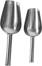 ULTECHNOVO 2Pcs Ice Cube Shovel Ergonomic Kitchen Accessories for Home Bar and Restaurants Ice Scoop for Flour Grains and Ice Cubes Random Handle Style