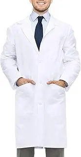 NY Threads Professional Lab Coat for Men, Full Sleeve Poly Cotton Long Medical Coat