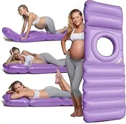 HOLO The Original Inflatable Pregnancy Pillow - Full Body Maternity Airbed with Hole for Tummy - for Ultimate Sleeping Support & Comfort - Say Goodbye to Pregnancy Related Aches and Pains (Lavender)