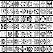 56 Pack Mandala Dot Painting Templates Stencils Perfect for DIY Rock Painting Art Projects (3.6x3.6 inch)