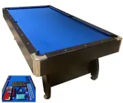 8FT Pool Table Billiards Snooker Table 25mm Table Top With Ball Return & Accessories