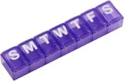 Weekly Pill Organizer , 7-Day Medicine Box, Small Compartments, Assorted Colors