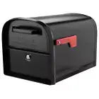 Locking Secure Mailbox 11.2 in x 11.4 in Steel Heavy Duty Keyed Post Mount Box
