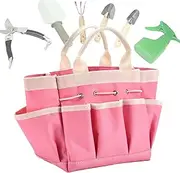 Garden Tool Bag - Robust Garden Bag with Many Compartments | Portable Garden Bag with Many Compartments, Storage Bag for Gardening, Camping, Park, Robust Garden Bag, pink, Siehe Beschreibung, See