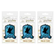 3x Wizarding World Harry Potter Ravenclaw House Fabric Iron-On Decorative Patch