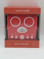Sunnylife Beach Sounds Portable Radio Speaker MP3 Retro Coral #C111
