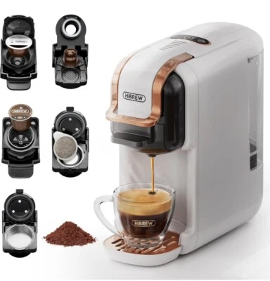 HiBREW 5-In-1 Multifunctional Coffee Maker With Water Line, Pods Coffee Maker,