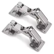 2 Pack 170° Door Hinge Full Overlay Concealed for Corner Kitchen Cabinet Repl...