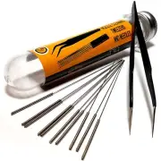 3D Printer Nozzle Cleaning Kit - 0.4mm Needles and Tweezers Toolkit - Stainle...