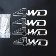 Chrome 4WD Black Silver Metal Front Grille Emblem + 3x Decal Sticker Badge Turbo (for: MG)