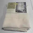Threshold Light Filtering Textural Sheer White Single Curtain Panel 54" x 63"