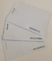(10) uAttend compatible proximity badge cards (RFID 125 KHz thin ISO 0.8 mm)