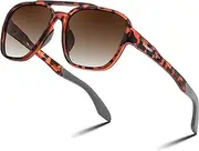 [FEISEDY] Sports Aviator Sunglasses for Men Women Polarized Retro 70s Sunglasses UV400 B0260