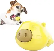 JUMPLAWN Funny Pig Shaped Dog Molar Durable Pet Teeth Grinding for Educational Play Sturdy TPR Material Yellow Color for Chewing and Health
