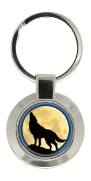Howling Wolf Key Ring