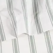 Canningvale Modella Stripe Sheet Set - White, King Single, 100% Cotton