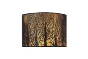 Avery Classic Wall Light Interior Surface Mounted SESx2 Curved Aged Bronze Laser Cut