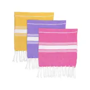 Nicola Spring 100% Turkish Cotton Micro Hand Towel - Set Of 3 Colours