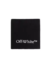 Off-White Logo Embroidered Scarf One size black