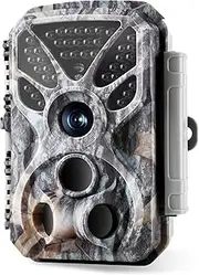Trail Camera Game Hunting Cam 32MP 4K/2160P with Sound Recording for Wildlife, Yard, Home Security, No-Glowing Night Vision IP66 Waterproof 120° Wide Angle IR Detection Distance 100ft/30m