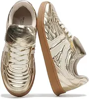 [Project Cloud] Leather Womens Sneakers - Memory Foam Casual Sneakers for Women Footwear Lace Up Women's Fashion Sneakers - Non-Slip Shoes for Women Trendy Shoes Womens (Madrid)