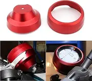 XEDLAMP CNC Aluminum Motorcycle Speedometer Instrument Panel Covers Trim Scrambler 400 800 Silver/Gold/Red/Black/Titanium Motorcycle Speedometer Trim Ring(Red)