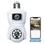 1080P Dual Lens Security IP Camera E27 Bulb Cam Indoor Wireless Wifi PTZ Camera