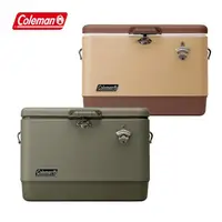 在飛比找momo購物網優惠-【Coleman】51L經典鋼甲冰箱(保冷冰桶 保冰桶 露營