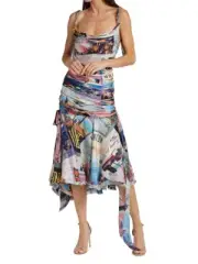 BNWT ZIMMERMANN POSTCARD CHAIN TIE MIDI DRESS - SIZE 1/10 AU/6 US (RRP $1500)