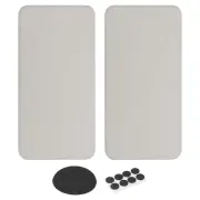 2 Pack Square Water Diatomite Coasters 6.3x3.1inch, Light Gray