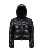 Moncler Logo Patch Hooded Jacket 0,1,2 black