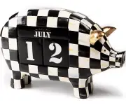 MACKENZIE CHILDS Pig Everlasting Calendar - NIB