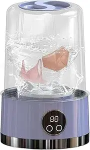 Travel Washer, Portable Sock Washer, 7.87 Inches Size Usb Rechargeable 1000 ml, Underwear Washing Machine for Travel Camping Dormitory Apartment, White, Purple, Green