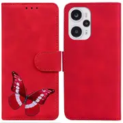 For Xiaomi Redmi Note 12 Turbo/Poco F5 5G Phone Leather Case Butterfly Printing Stand Wallet Cover