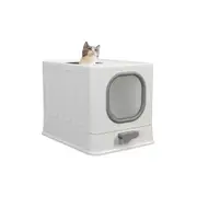 Detachable Cat Litter Box with Front Entry & Scoop Drawer