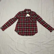 Stetson Pearl Snap Women’s Button Down Shirt Red Plaid Size XS NWT