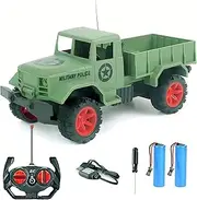 Puisa Rc Cars Rc Trucks Military Off-Road Crawler Rc Trucks, 1:20 Scale 2.4Ghz Toy Vehicle for Kids Children Boy Gift