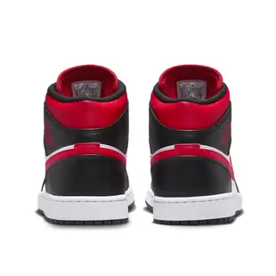 NIKE AIR JORDAN 1 MID WHITE BLACK RED白黑紅【A-KAY0】【554724-079】