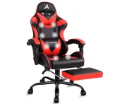 ALFORDSON Gaming Chair Office Massage Computer Racing Seat PU Leather Red