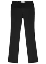 Blumarine Lace-trimmed Stretch-jersey Trousers - Black - 38 (UK6 / XS) 38 (UK6 / XS)