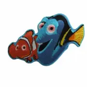 Finding Nemo Marlin and Dory Characters Embroidered Iron on Patch